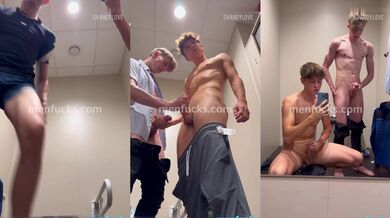 Hard Dicks Alert In The Changing Room  W/@aiden_official