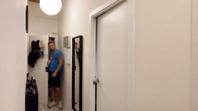 An obedient boy gave himself to a stranger with a big dick and took cum in his hole!