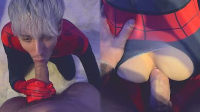 Italian Twink Gabriel Bred In His Spider-Man Suit