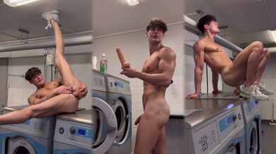Melvin Moore Finds A Dildo To Ride On While Doing Laundry