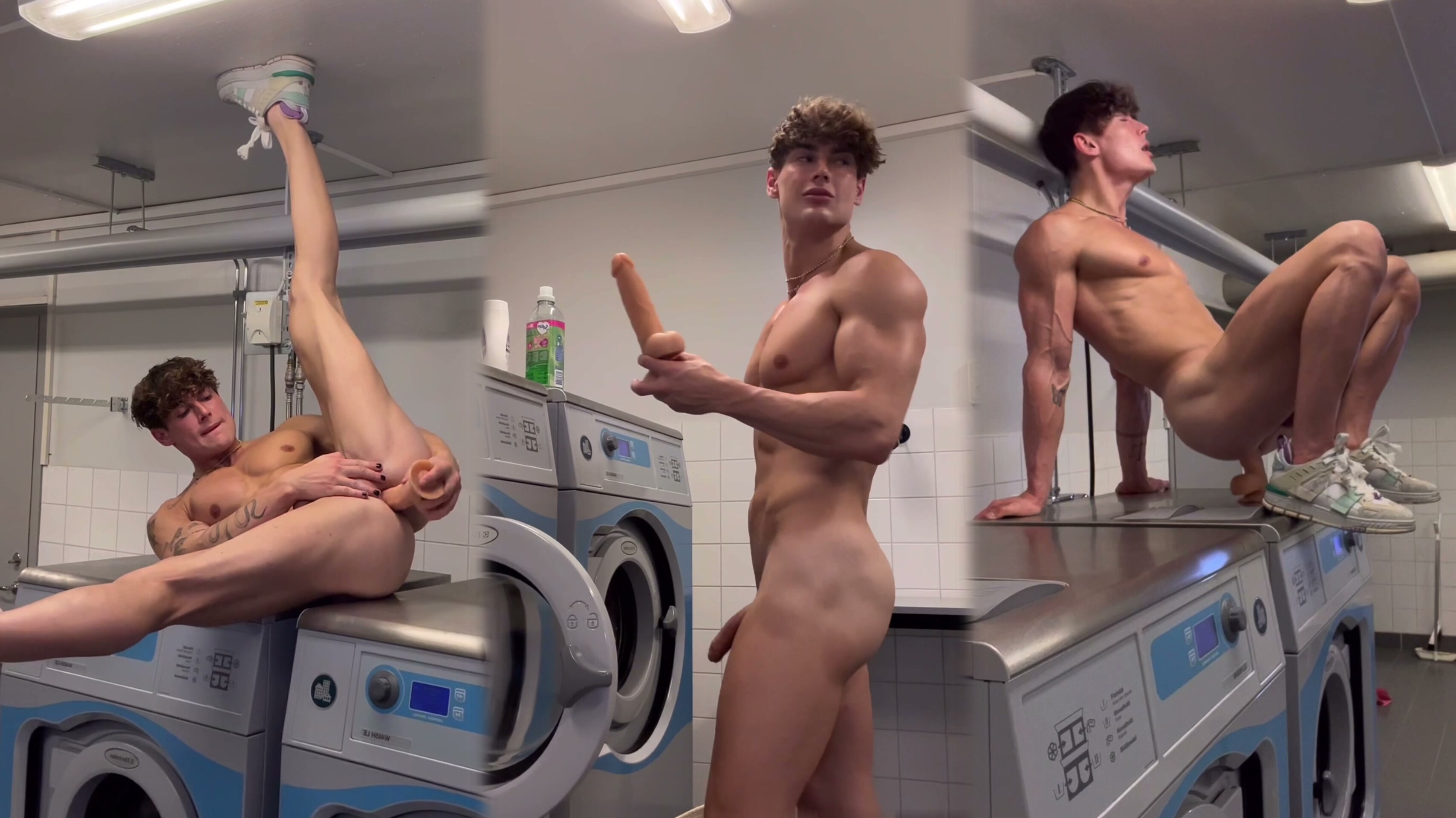 Melvin Moore Finds A Dildo To Ride On While Doing Laundry