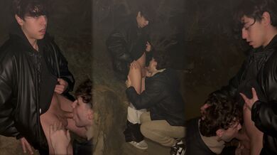 Italian Twink Getting Head Near The Beach At Night