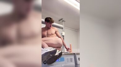 Melvin Moore Finds A Dildo To Ride On While Doing Laundry