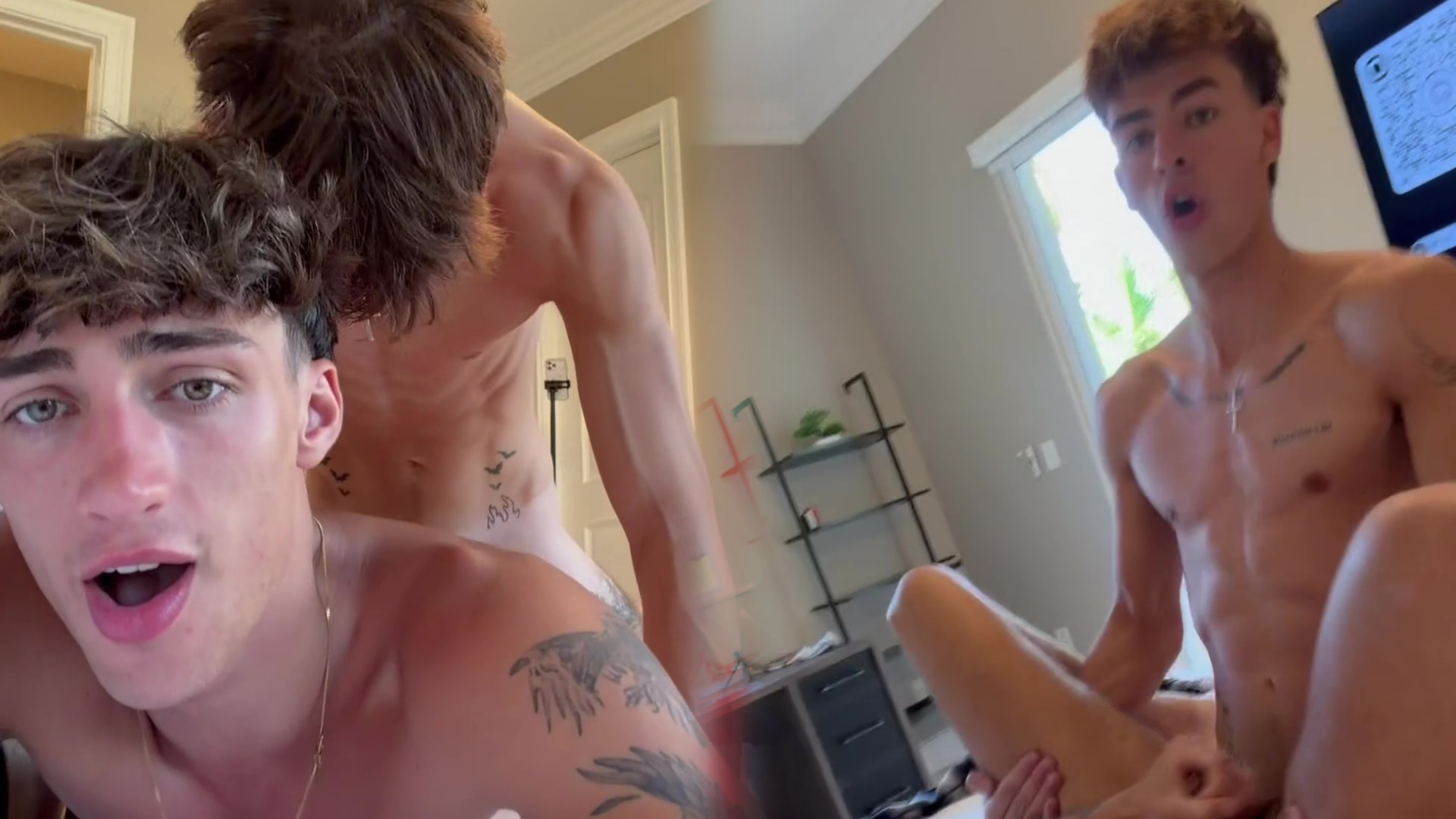 Chasexparkerr & Huntermaverik: Secret Frat Sextape | Hard Bottoming & Mutual Blowjob